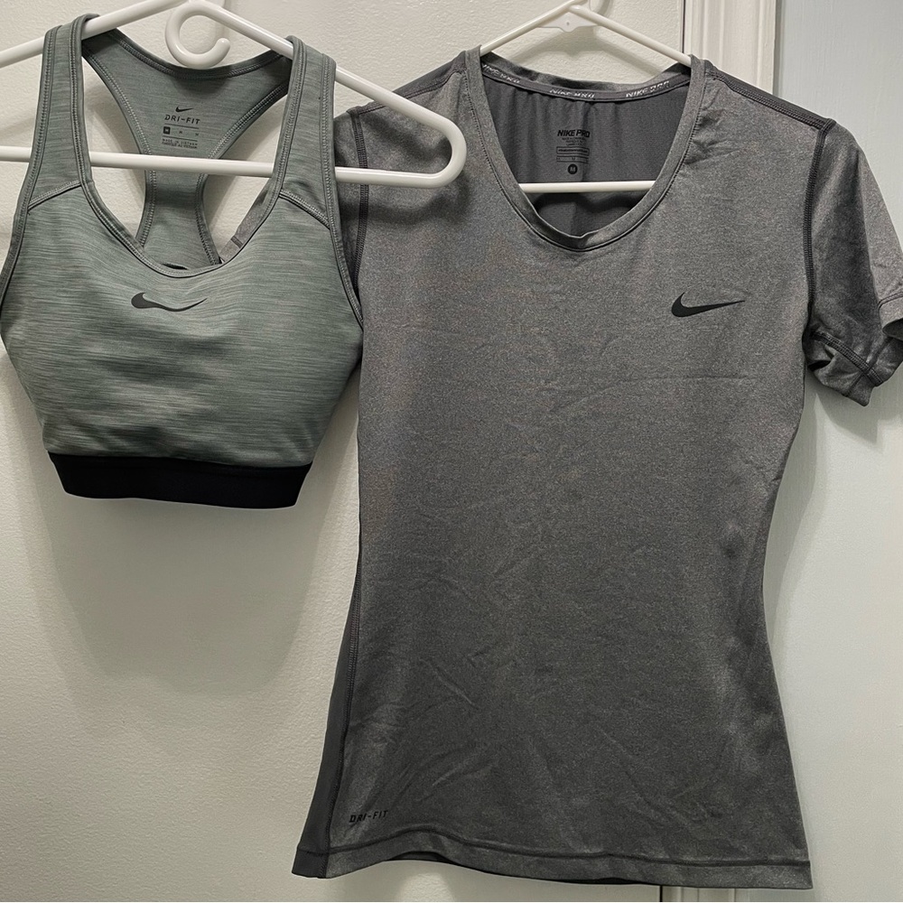 Women’s Nike Sports Bra and Shirt Bundle - Size Medium | Nike Workout Clothes